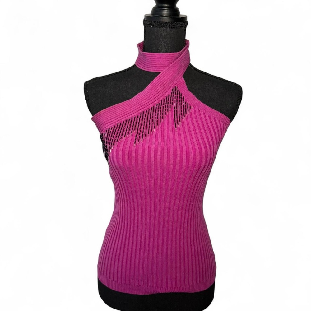 Cache Magenta Turtleneck going out top